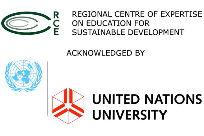 Regonal Centre of Expertise on education for sustainable development and United Nations University logos